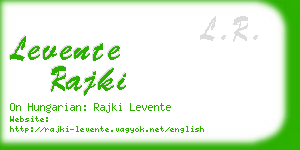 levente rajki business card